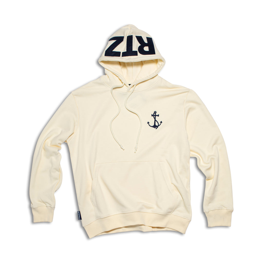 Kapuze Kapuzenjacke Mit Anker Hoodie RTZ Anker Motiv Cremefarbig