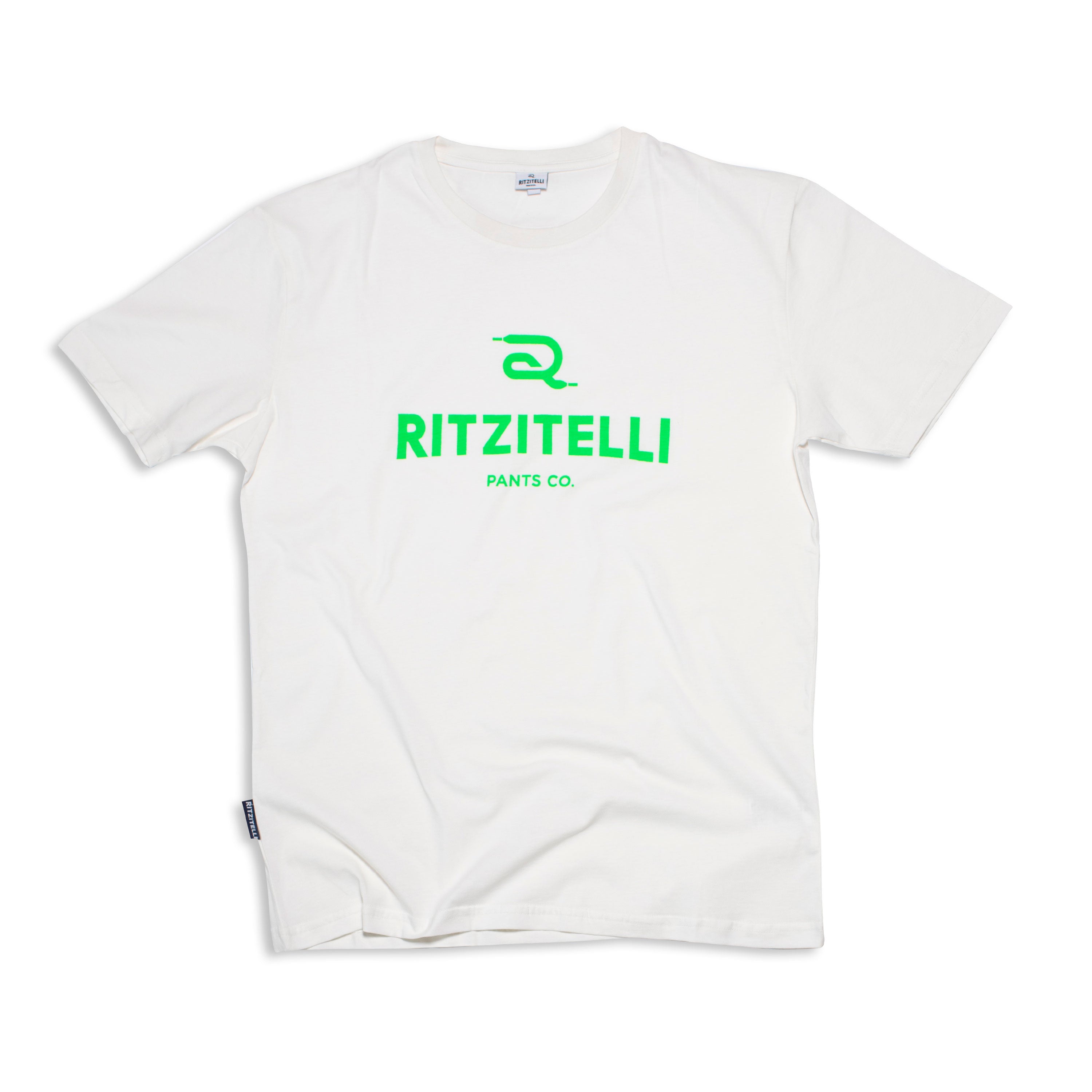 T-Shirt Ritzitelli | off white I neon green