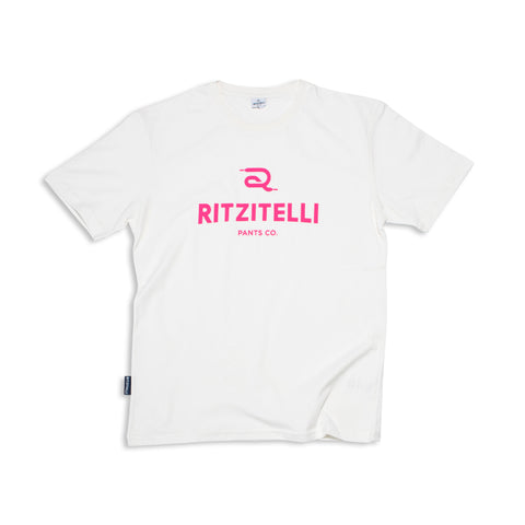 T-Shirt Ritzitelli | off white I neon pink